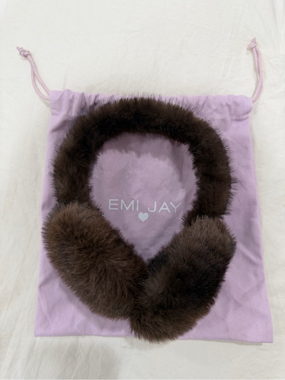 Emi Jay Brown Faux Fur Headband Ear Muffs